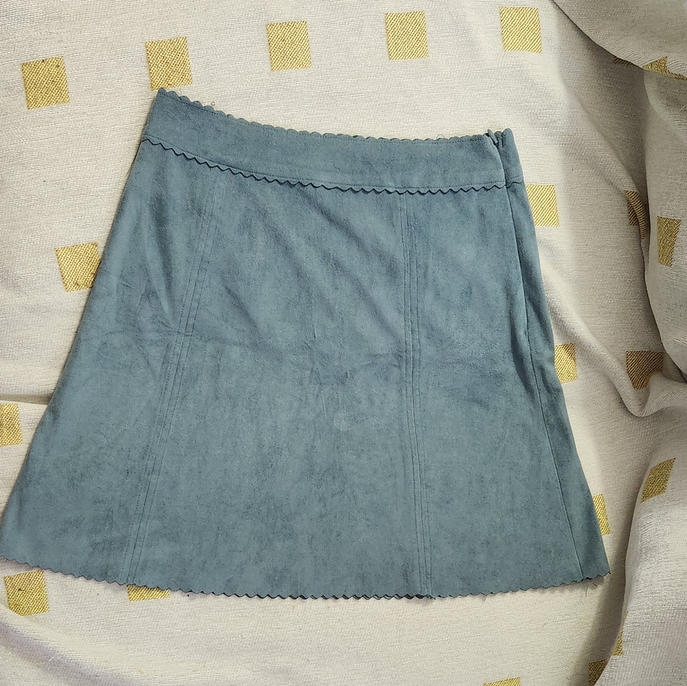 Blue Suede Skirt‎
